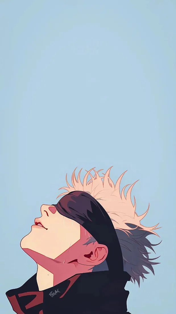 五条悟手机壁纸｜浅蓝色背景图片 - 咒术回战「哲风壁纸」