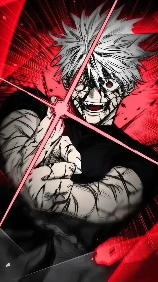 两面宿傩手机壁纸｜红底 - 二次元「哲风壁纸」