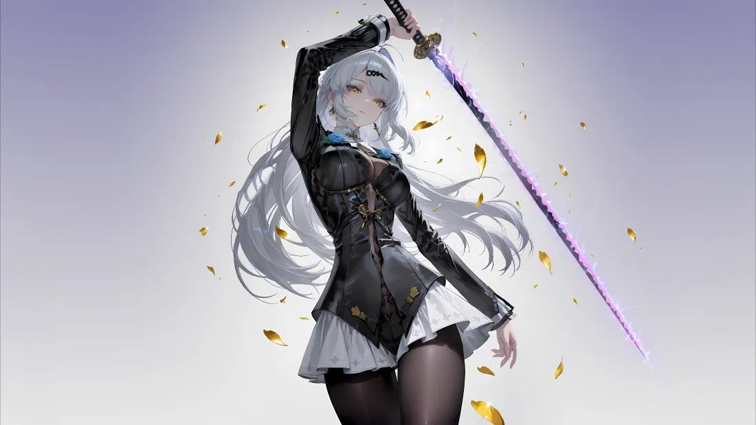 4k仪玄壁纸｜绝区零背景图 - 紫色长剑「哲风壁纸」