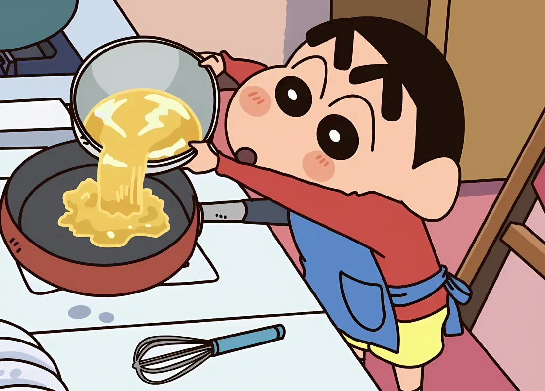 2k蜡笔小新做饭壁纸｜厨房背景 - 动漫「哲风壁纸」