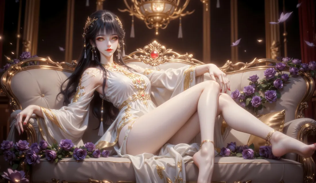 14k白月蓉壁纸｜百炼成神背景图片 - 华丽服饰「哲风壁纸」