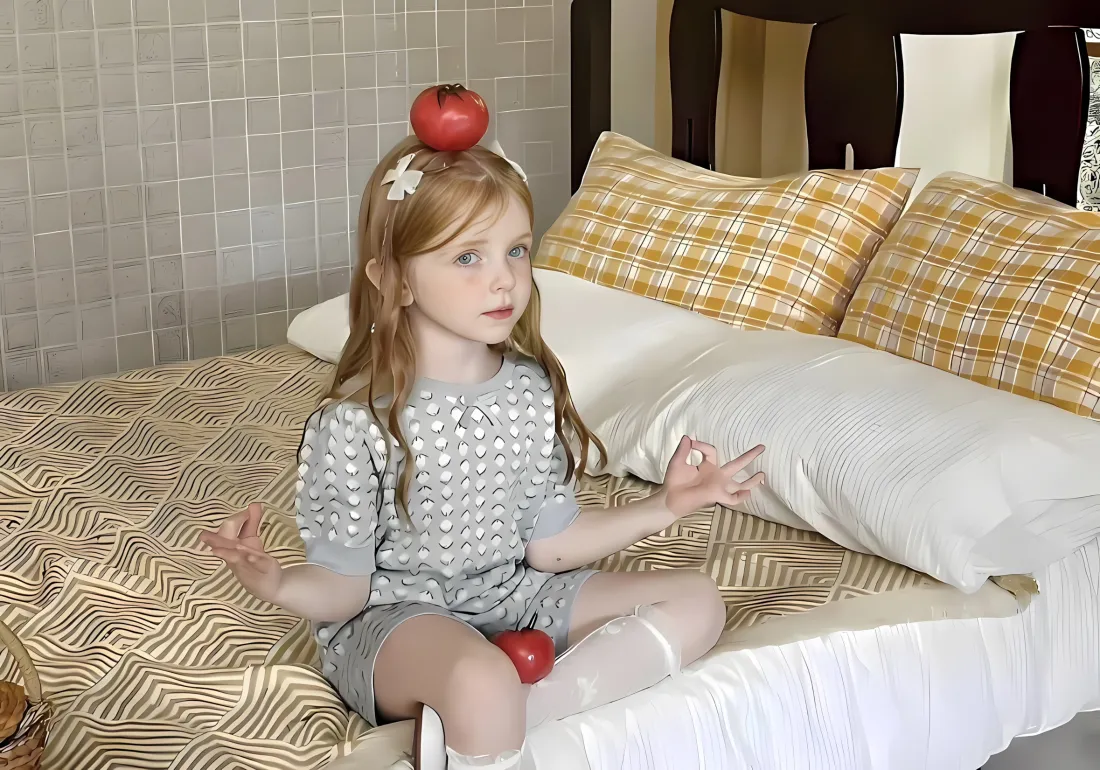 2k欧美小女孩床苹果壁纸｜房间背景 - 可爱「哲风壁纸」