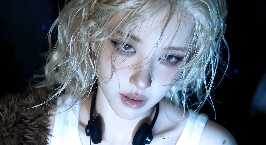 2k朴彩英壁纸｜湿发造型背景图 - 银发爱豆「哲风壁纸」