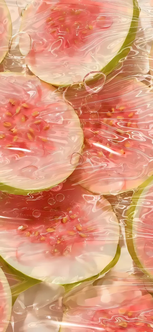 芭乐切片手机壁纸｜清新水果背景 - 简约「哲风壁纸」