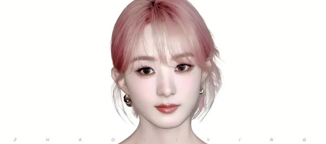 4k赵丽颖粉头发壁纸｜明星写真背景图片 - 粉发造型「哲风壁纸」