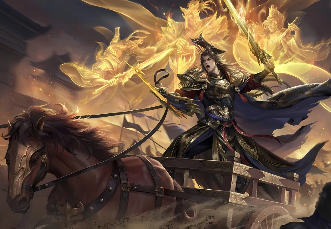 2k曹髦战马壁纸｜火焰铠甲背景 - 三国杀「哲风壁纸」