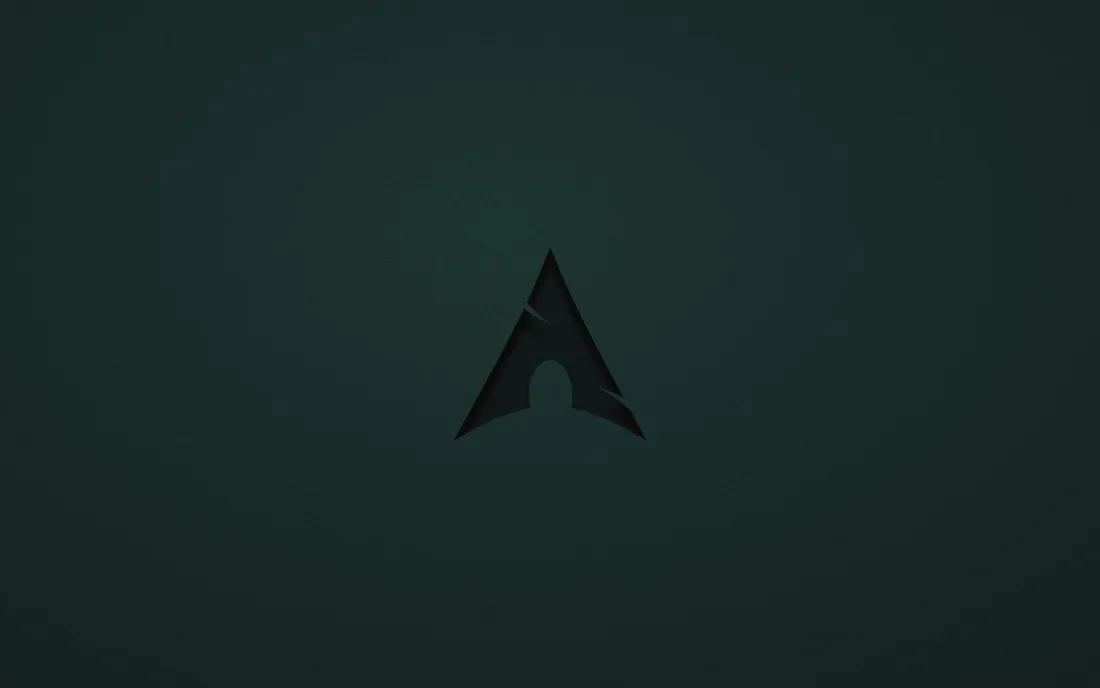 2kArch Linux壁纸｜暗绿护眼背景 - 系统标志「哲风壁纸」