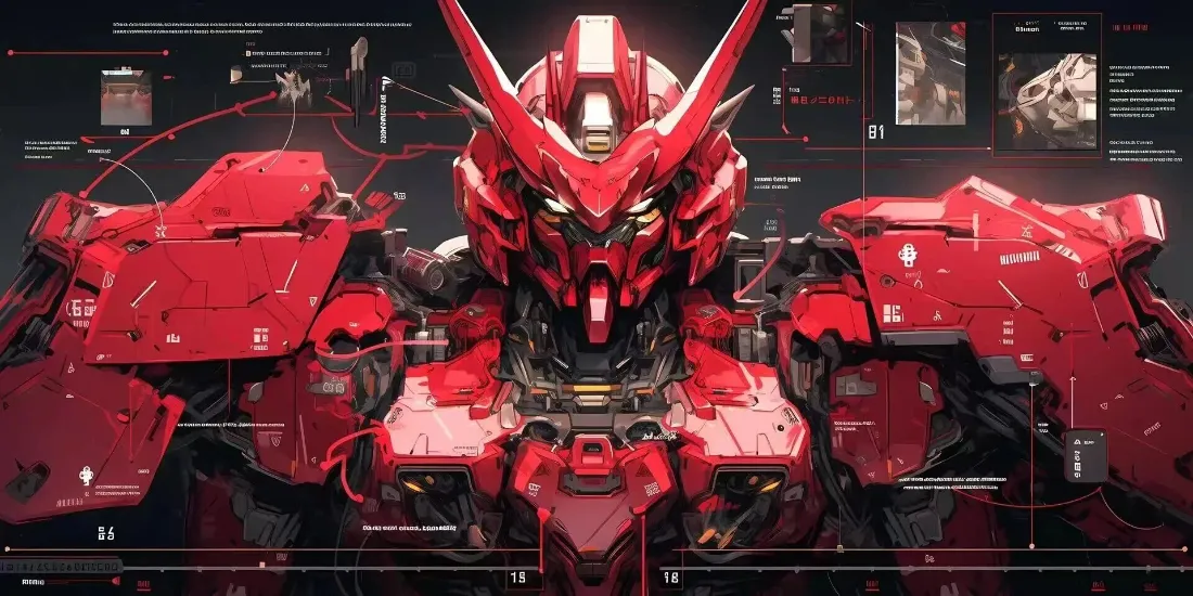 2k红色机甲壁纸｜科幻背景图 - 机械战甲「哲风壁纸」