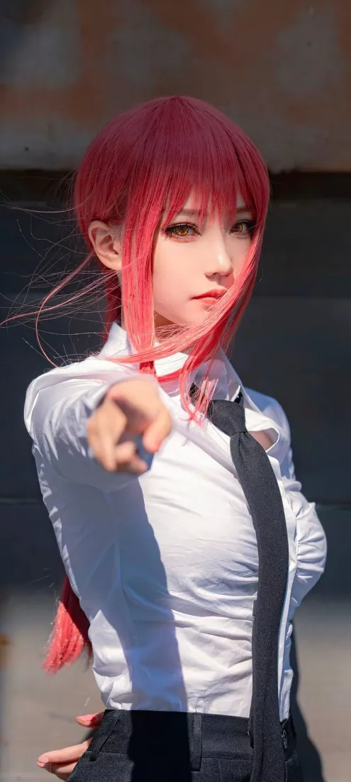 玛奇玛手机壁纸｜红发少女背景图片 - 4K「哲风壁纸」