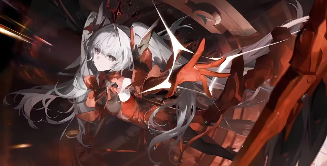 2k露娜・终焉壁纸｜红衣背景 - 战双帕弥什「哲风壁纸」