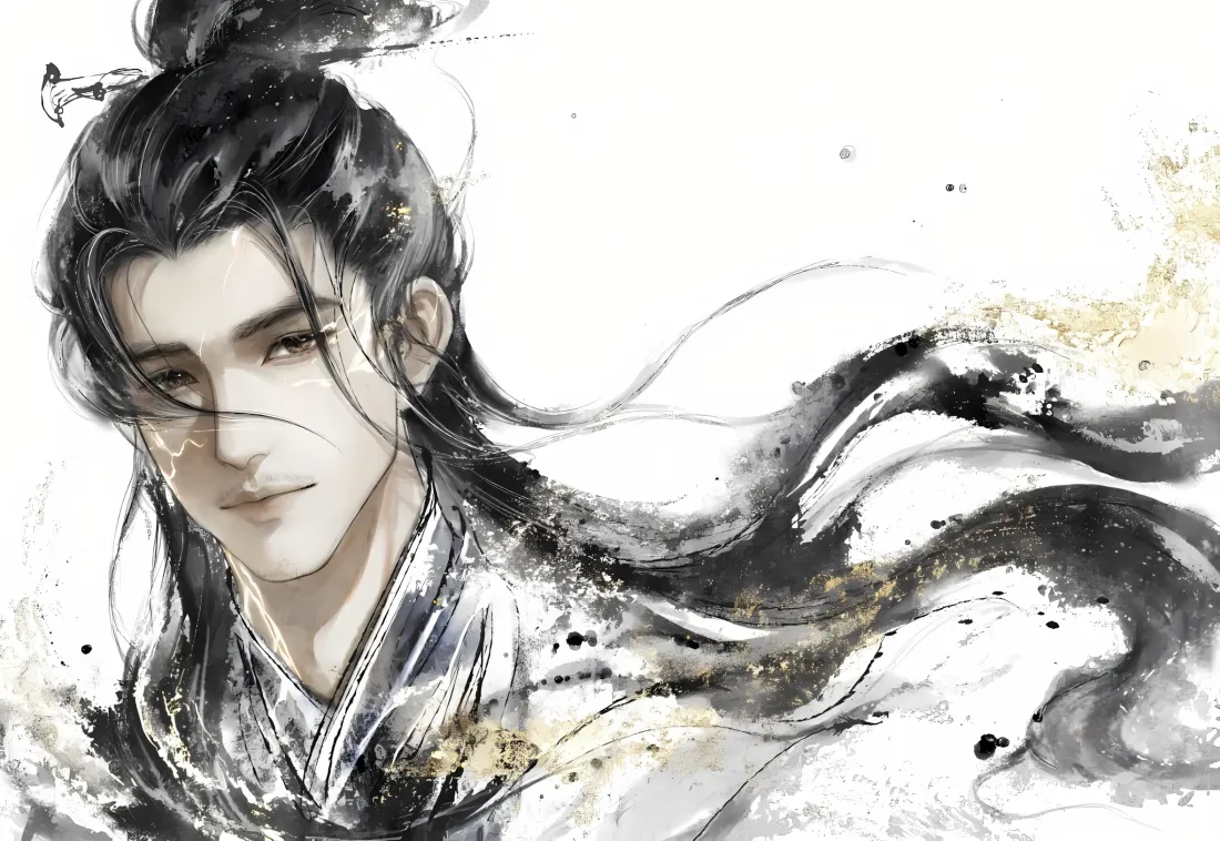 2k乔静春壁纸｜剑来水墨画背景图片 - 金箔古风「哲风壁纸」