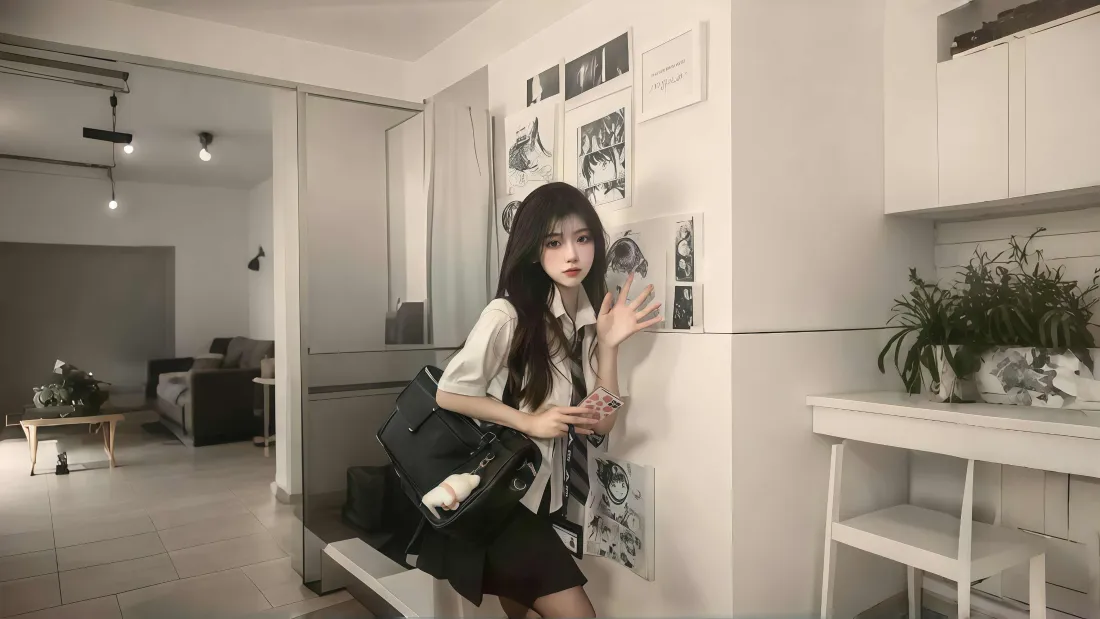 3kJK美女壁纸｜室内家居背景 - 11「哲风壁纸」