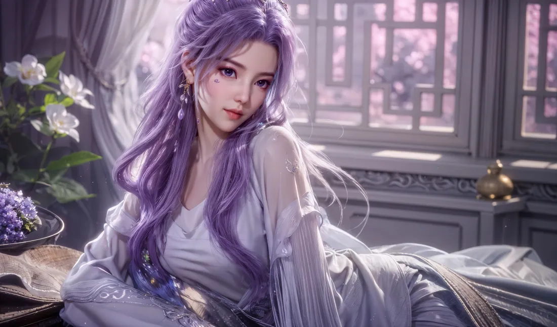 4k云霄古风壁纸｜紫发美女 - 师兄啊师兄「哲风壁纸」