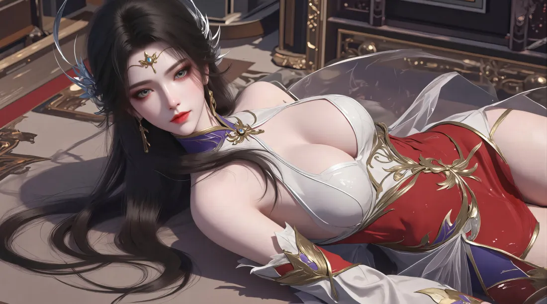 5k斗破苍穹玄衣壁纸｜古风美女背景 - 红衣白衣「哲风壁纸」