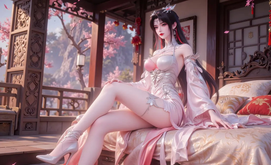 4k柳眉（仙逆）壁纸｜古风场景 - 红衣美人「哲风壁纸」