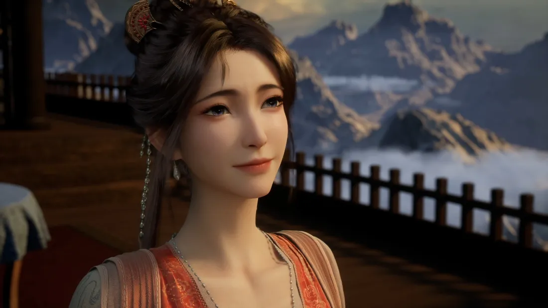 4k慕沛灵壁纸｜凡人修仙传古风 - 山水栏杆「哲风壁纸」