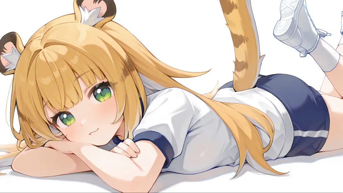 3k兽耳娘壁纸｜动漫背景 - 金发绿眼美女「哲风壁纸」