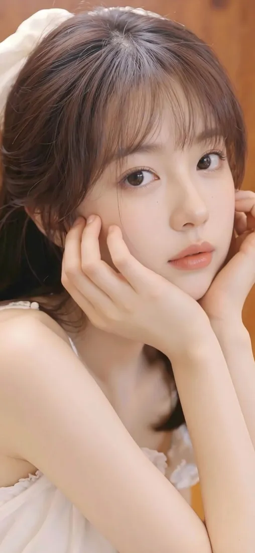 白衣美女手机壁纸｜清纯背景 - 甜美少女「哲风壁纸」