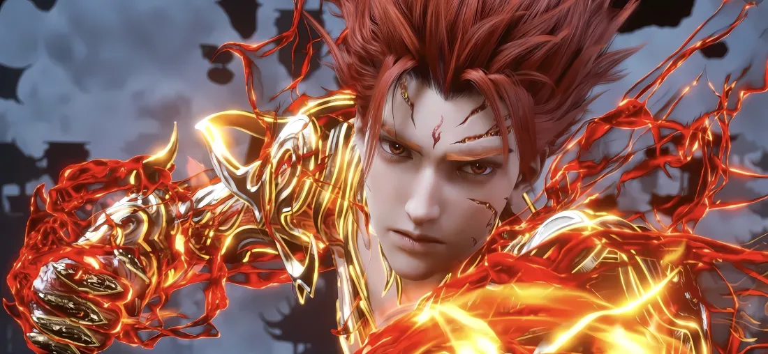 5k孟川壁纸｜沧元图背景图片 - 火焰铠甲「哲风壁纸」