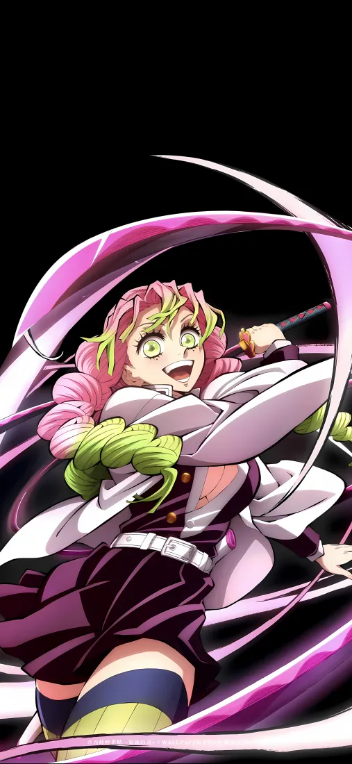 甘露寺蜜璃手机壁纸｜鬼灭之刃 - 血鬼术「哲风壁纸」