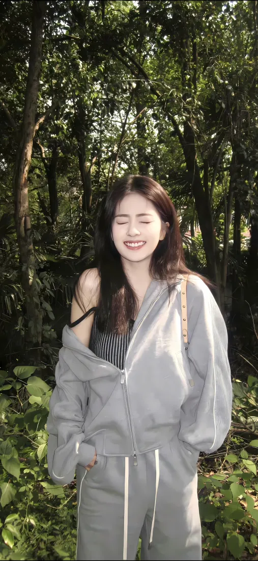 白鹿树林手机壁纸｜自然背景图片 - 灰色穿搭「哲风壁纸」