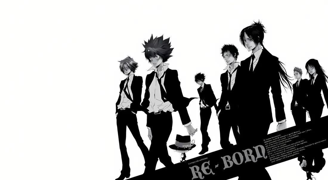 2k家庭教师壁纸｜黑白背景图片 - 二次元角色「哲风壁纸」