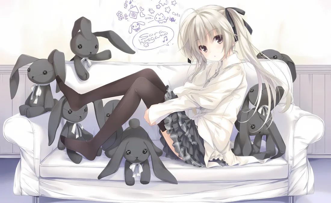 2k穹妹壁纸｜沙发公仔背景图片 - 二次元「哲风壁纸」