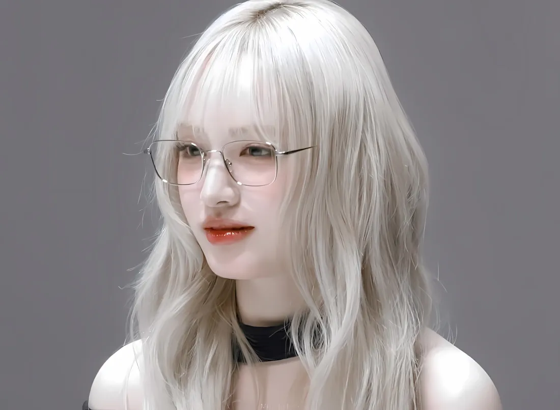 2k金志恒壁纸｜灰色背景 - 眼镜金发「哲风壁纸」