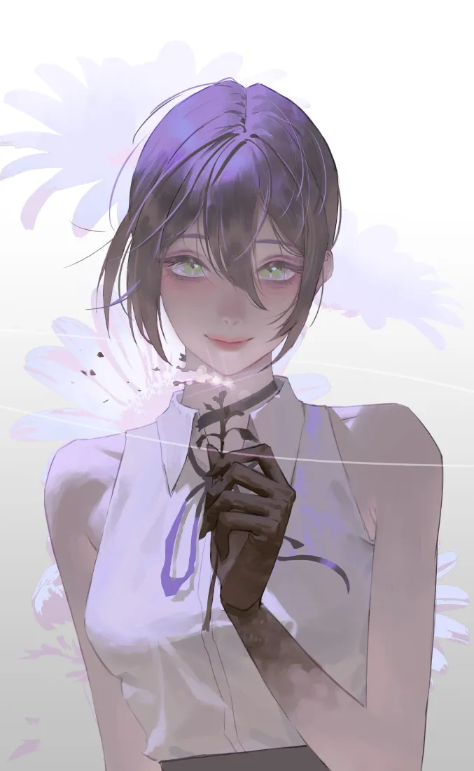 蕾塞手机壁纸｜电锯人背景图 - 白上衣黑手套「哲风壁纸」