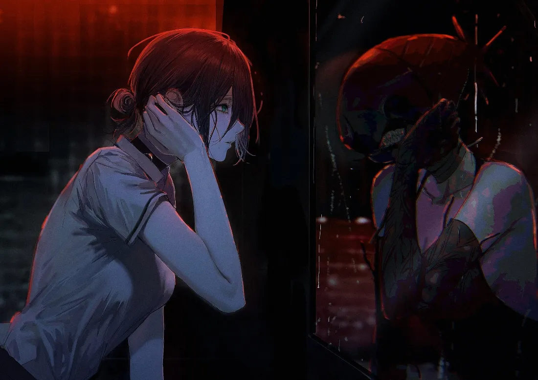 2k蕾塞壁纸｜电锯人背景图片 - 暗黑对峙「哲风壁纸」