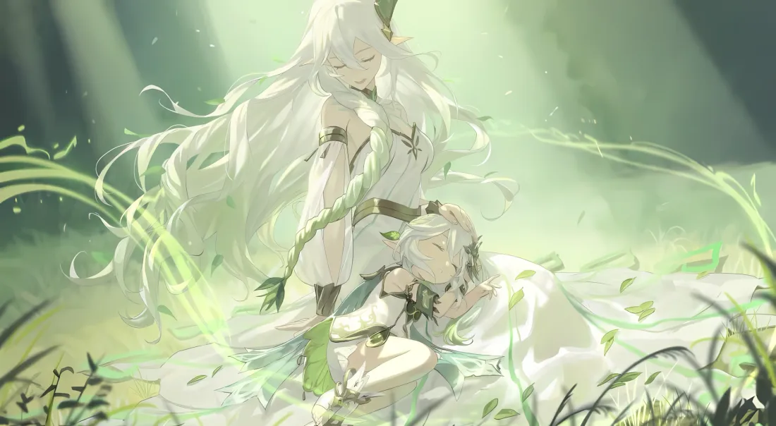 2k纳西妲壁纸｜原神背景图 - 树叶草元素「哲风壁纸」