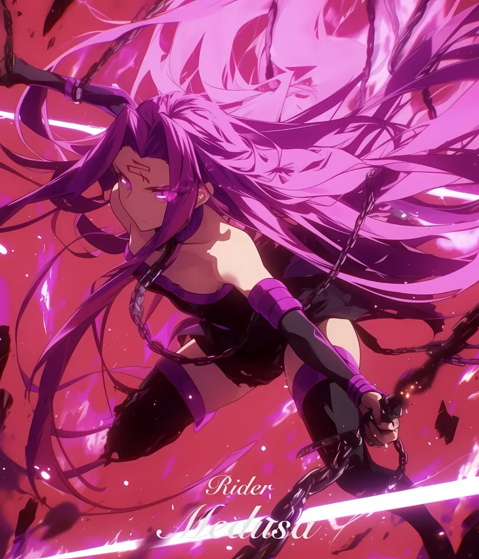 美杜莎手机壁纸｜偏红背景图片 - Fate「哲风壁纸」