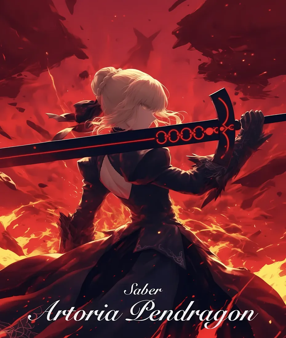 阿尔托莉雅手机壁纸｜Fate背景图片 - 红色火焰「哲风壁纸」