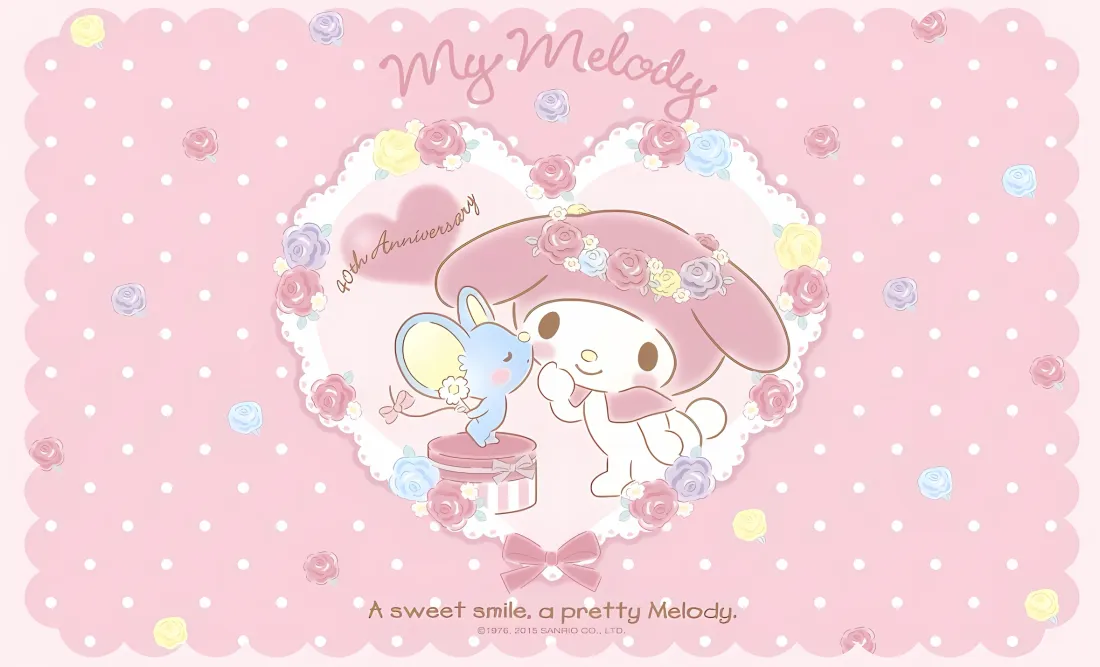 2k美乐蒂壁纸｜粉色背景图 - 三丽鸥可爱爱心「哲风壁纸」