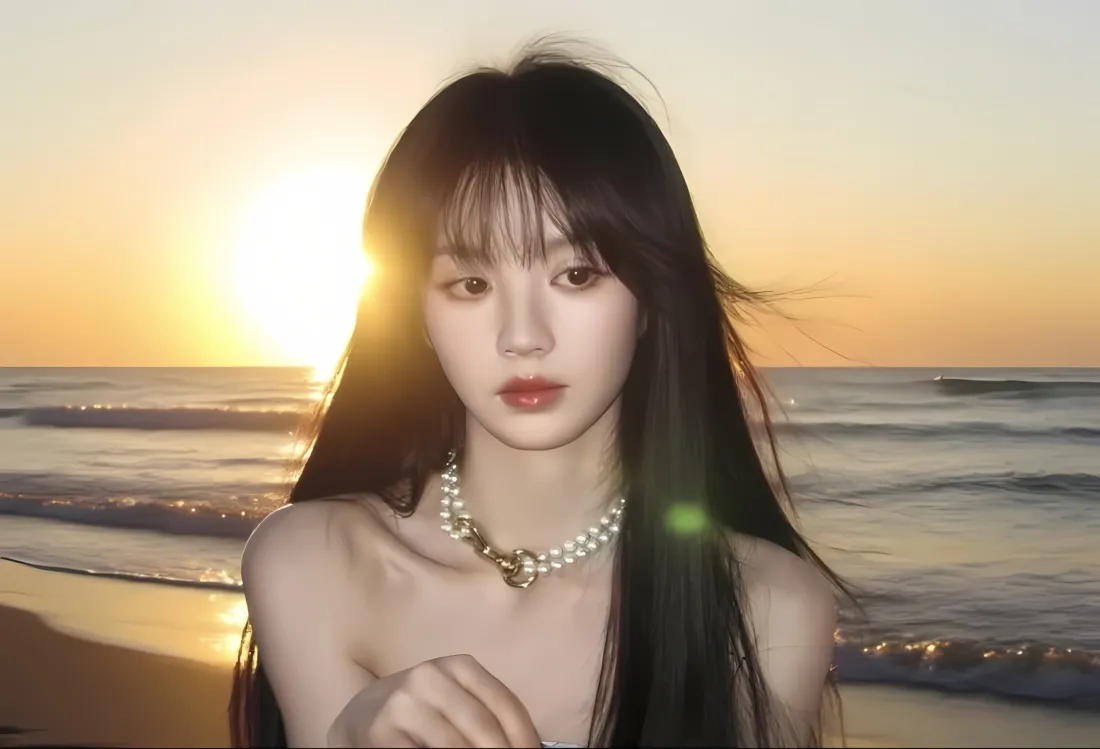 2k田曦薇壁纸｜海边日落背景图片 - 阳光沙滩「哲风壁纸」