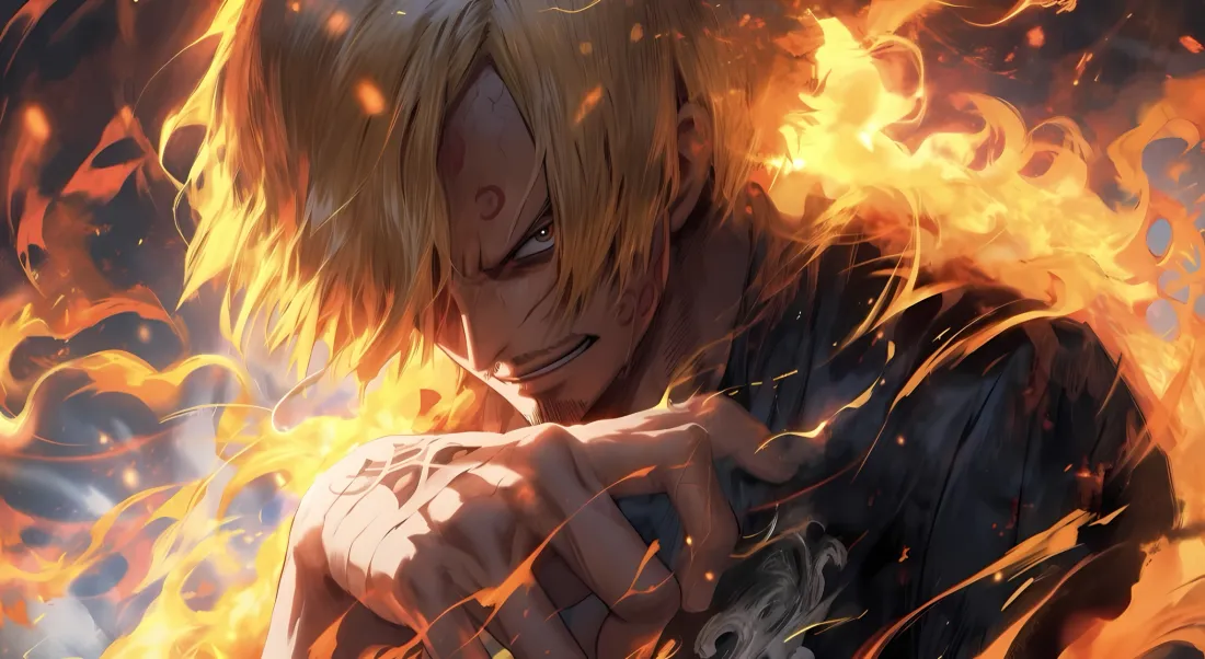 2k山治壁纸｜海贼王背景图片 - 火焰战斗「哲风壁纸」