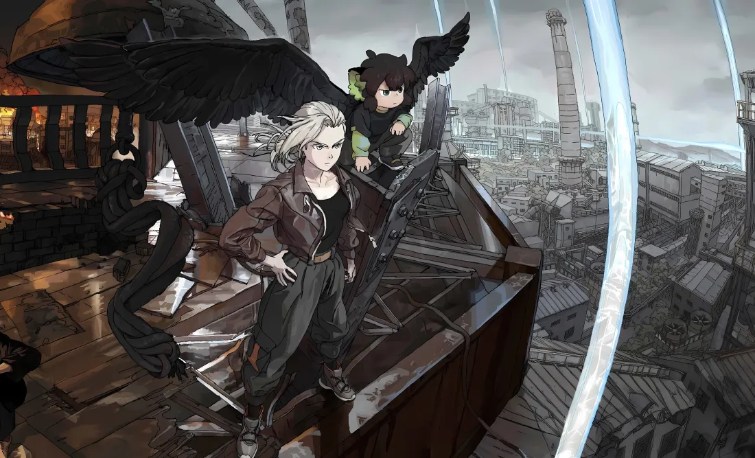 4k罗小黑战记壁纸｜废墟城市 - 罗小黑 银发「哲风壁纸」