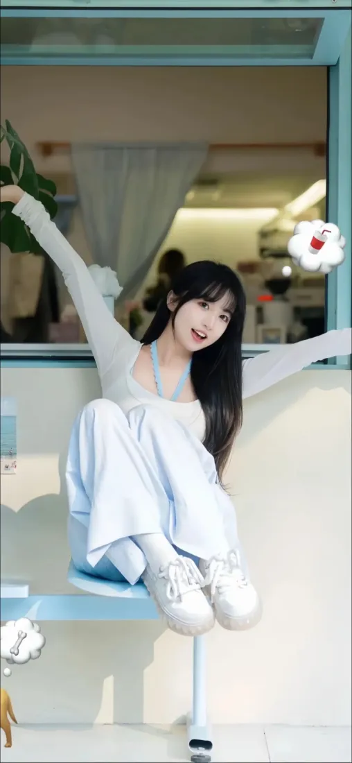 白衣美女手机壁纸｜室内清新背景 - 氛围感高清「哲风壁纸」