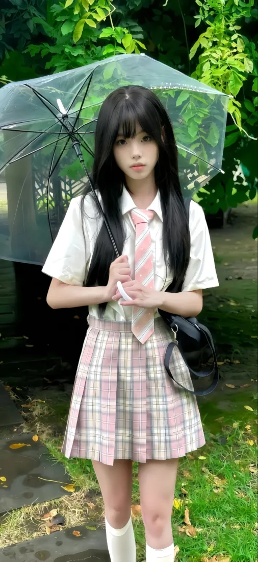 JK制服美女手机壁纸｜校园草地背景图片 - 氛围感高清「哲风壁纸」