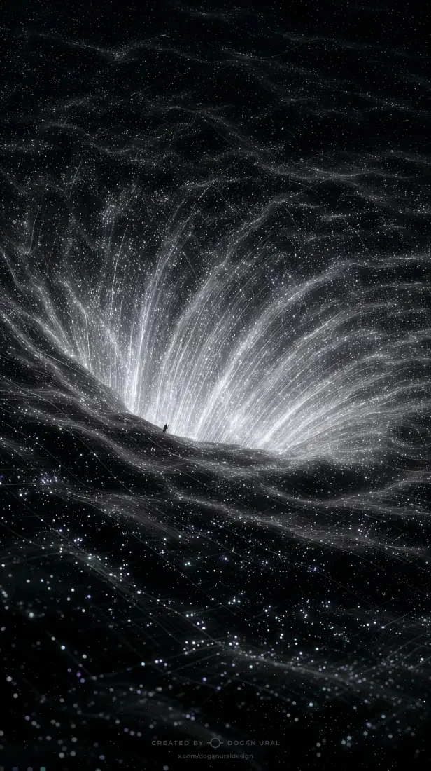 宇宙黑洞手机壁纸｜科幻背景 - 暗色星际漩涡「哲风壁纸」
