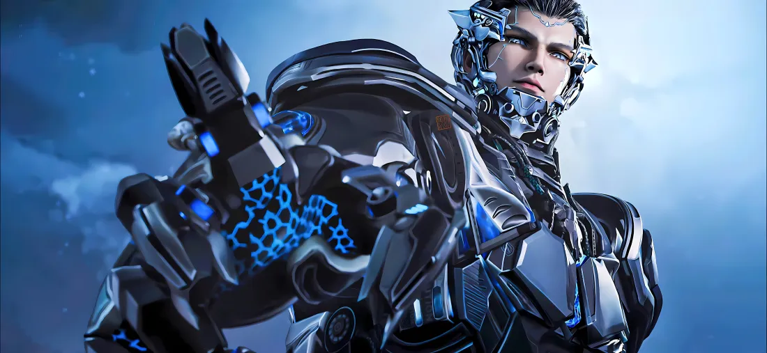 5k罗峰机甲壁纸｜吞噬星空背景 - 科幻蓝甲「哲风壁纸」