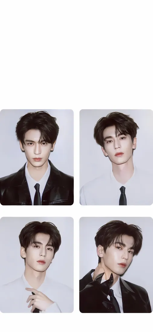 张凌赫手机壁纸｜证件照背景图片 - 西装白衬衫领带「哲风壁纸」