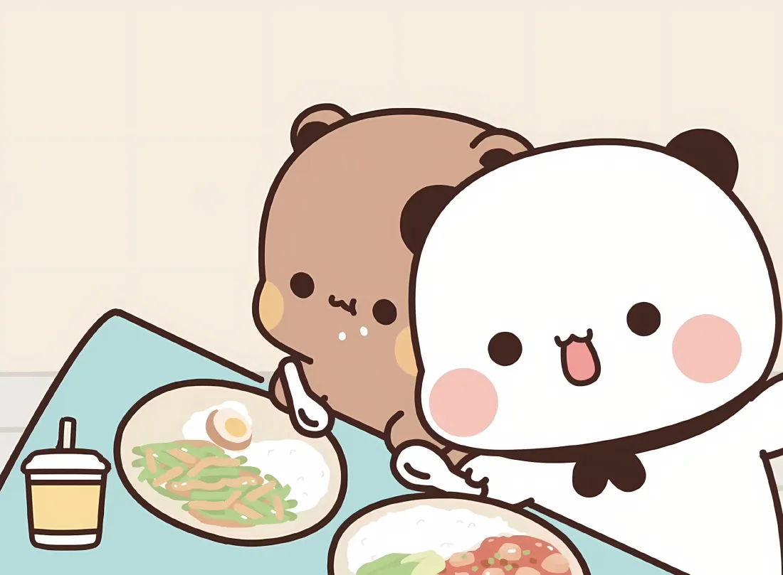2k一二布布壁纸｜美食餐桌背景图片 - 可爱卡通「哲风壁纸」