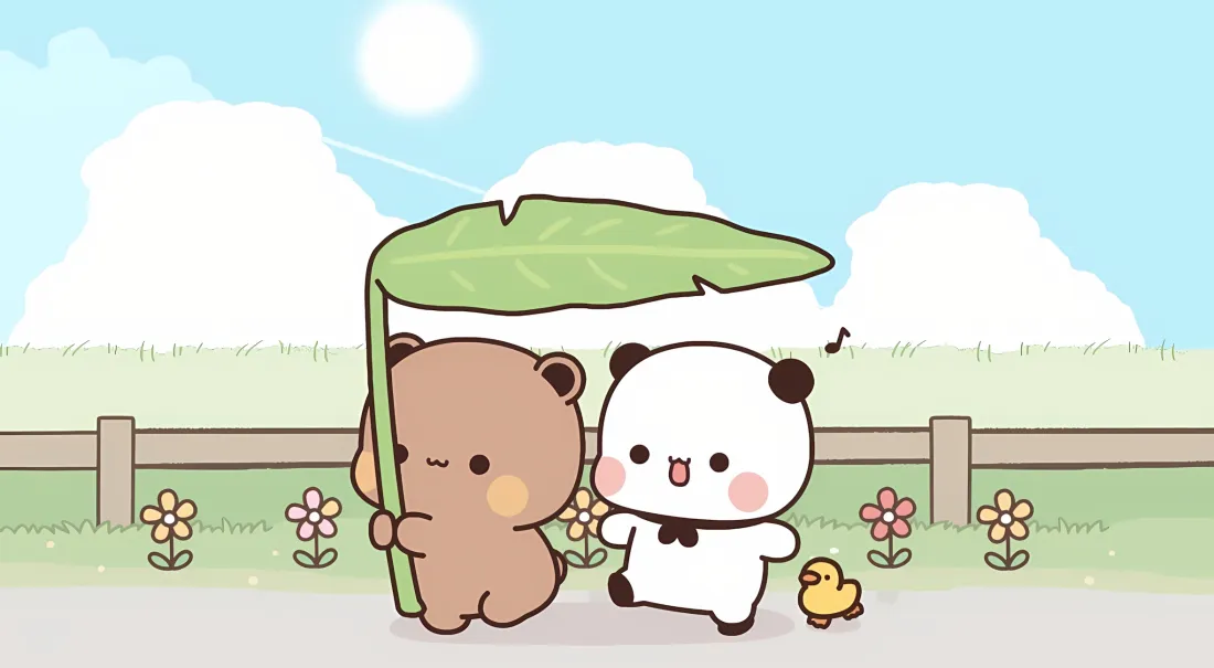 2k一二布布壁纸｜卡通背景 - 小鸭子小熊熊猫「哲风壁纸」