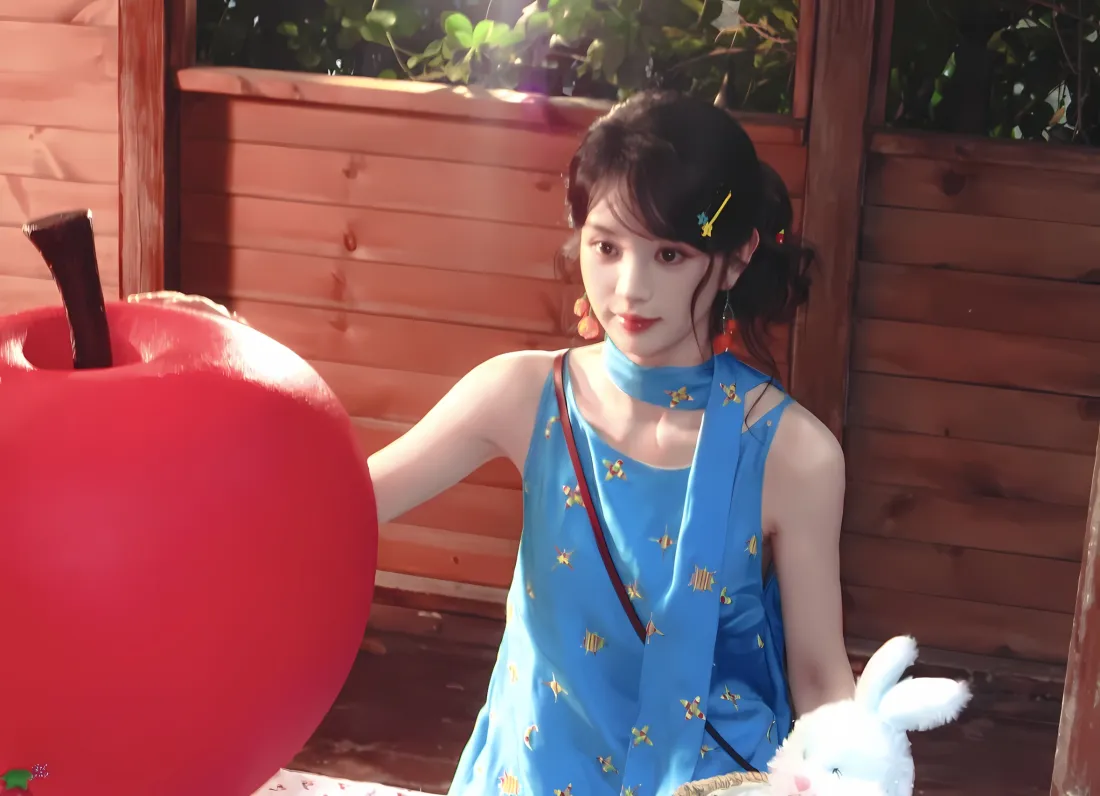 2k田曦薇壁纸｜木质背景图片 - 大苹果y2k穿搭「哲风壁纸」