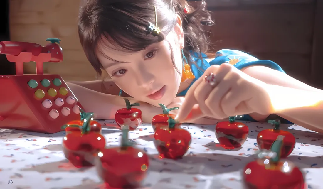 2k田曦薇壁纸｜复古苹果背景 - y2k穿搭「哲风壁纸」