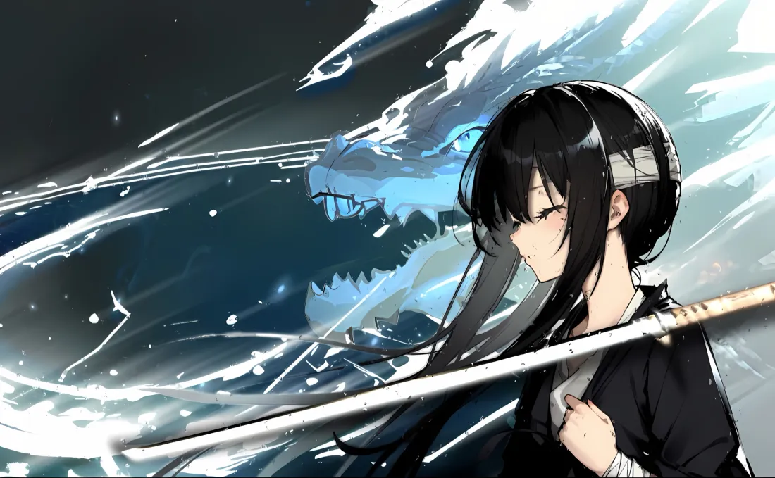 2k满穗壁纸｜饿殍明末千里行 - 长刀龙形特效「哲风壁纸」