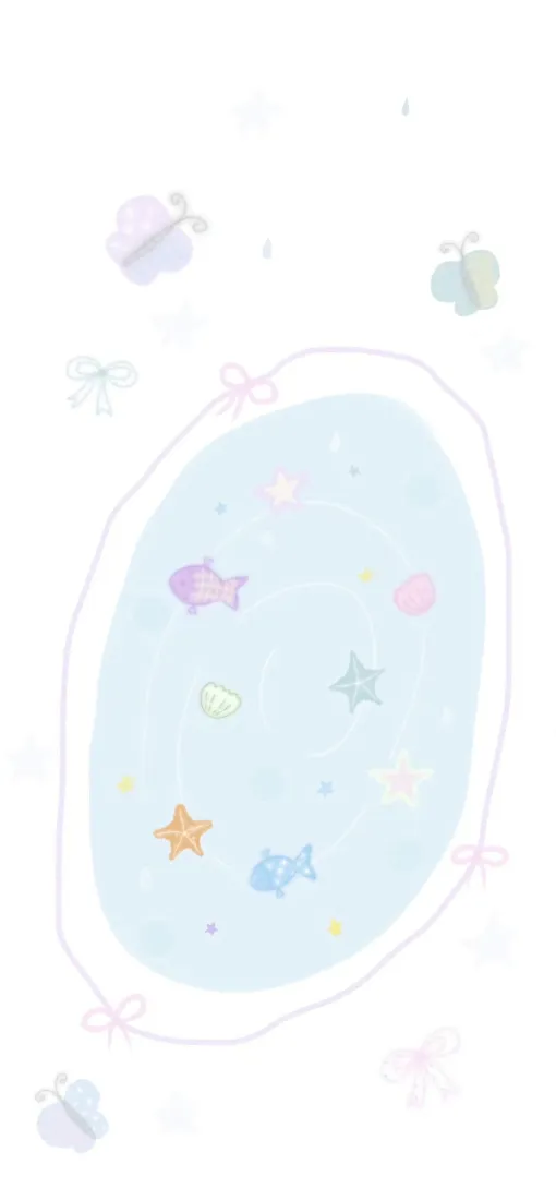 卡通小鱼手机壁纸｜蓝白背景 - 简约可爱「哲风壁纸」