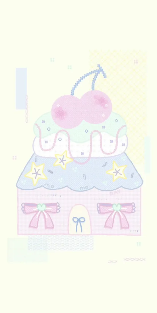 蛋糕手机壁纸｜ins风背景图片 - 樱桃蝴蝶结「哲风壁纸」