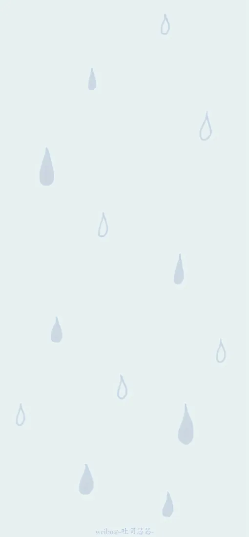 简约雨滴手机壁纸｜浅蓝背景图片 - 清新「哲风壁纸」